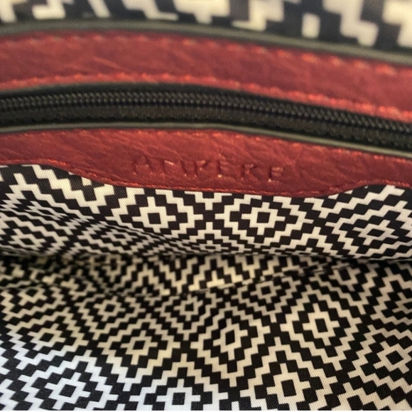 Ampere Dallas Vegan Leather Fringe Boho Burgundy Southwest Crossbody - Picture 6 of 7